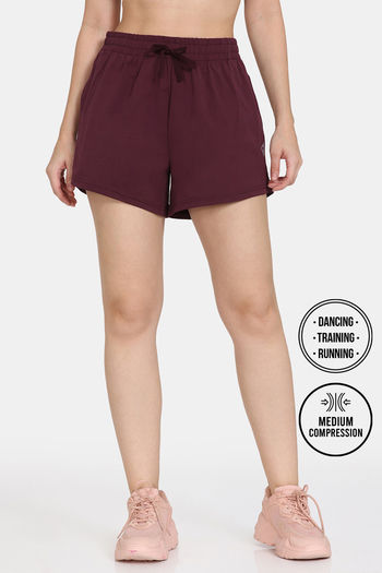 Buy Zelocity Quick Dry Gym Straight Fit Shorts - Windsor Wine